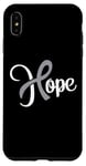 Coque pour iPhone XS Max Cancer du cerveau - Hope (courage) avec noeud ruban gris