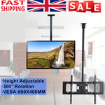 Black Tilt/Rotate/Swivel TV/Monitor Ceiling Bracket Mount 32 39 40 42 55 60 Inch