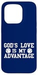 Coque pour iPhone 15 Pro God's Love is My Advantage Christian Tennis Jesus Christ