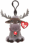 Frozen SVEN REINDEER Glitter CHRISTMAS Plush Keychain 10cm Original Disney TY