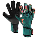 Precision GK Elite 2.0 Contact Junior Gants de Gardien de But Bleu Sarcelle/Orange Fluo Taille 7