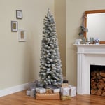 Habitat 6ft Pre lit Snowy Slim Christmas Tree