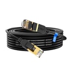 Cat 8 Ethernet Cable 5M, High-Speed 40Gbps 2000MHz Network Cable RJ45 cable, 8 Wire Stranded Cooper with Shielding lan cable/internet cable/router cable fast ethernet cable Internet Modem cable