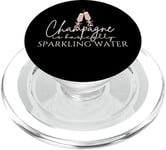 Champagne Is Basically Sparkling Water Pink Coquette Bows PopSockets PopGrip for MagSafe