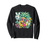 Pineapple Squad Cartoon Street Art Graphic Sweatshirt