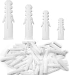 300Pcs Wall Plugs Assorted Plasterboard,Rawl Screw Plastic Fish Type... 