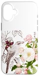 Coque pour iPhone 16 Plus Protective Phone Case for Cute Girls Women bird & flower