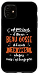 Coque pour iPhone 11 70 ans Cadeau Anniversaire Homme Beau Gosse Idée Cadeau