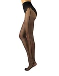 CALZITALY Woman Sheer Tights, Tights with Line, Tights with Seam, Tights with Heart | Black | S/M, L/XL | 20 DEN | Made in Italy (L-XL, Black)