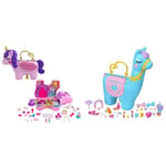 Polly Pocket Coffret Licorne en Fête avec Mini-Figurines Polly et Lila, Plusieurs Zones de Jeu & Grand Coffret Lama Surprises Soirée Pyjama, 25 Surprises (Dont 2 Mini-Figurines)