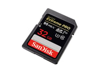 Sandisk Minneskort Secure Digital 32GB Extreme Pro V30 UHS-1 U3 SDHC 95MB/s