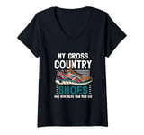 Womens My Cross Country Shoes Have More Miles Than Your Car Running V-Neck T-Shirt