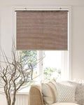 CHICOLOGY Roller Shades, Cordless Blinds, Window Shades for Home, Roller Window Shades, Window Treatments, Door Blinds, Light Filtering Shades, Felton Truffle (Natural Woven), 39"W X 72"H