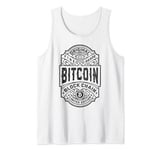 Bitcoin Cryptocurrency Funny Vintage Whiskey Bourbon Label Tank Top