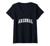 Womens Arsenal Varsity Town of North London, England UK V-Neck T-Shirt