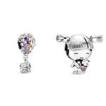 Pandora 798962C01 Breloque pendentif Disney Up Balloons & Charm 798016EN160 fille argent émail rose