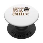 Bring Me An Iced Coffee Messy Bun Cold Brew Coffee Quote PopSockets Adhesive PopGrip