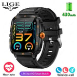 Sport Smart Watch for Men Women 1.96 Screen Blood Oxygen + Bluetooth Call Watch