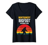 Womens Montgomery Bigfoot Research Team, Big Foot V-Neck T-Shirt