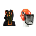 STIHL Advance Plus Forest 41477109015 Sangle d'épaule Double pour débroussailleuse Souple rembourrée & OREGON Yukon Casque de Sécurité pour Tronçonneuse avec Protections Auditives et Visière