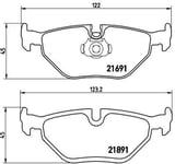 Bromsbelägg Brembo - BMW - E39, M5 e39. Alpina - B10