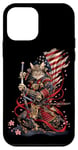 iPhone 12 mini Cat Samurai American Flag Samurai Cat Art Patriotic Cat Case