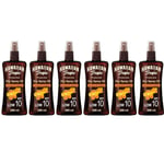 Hawaiian Tropic Sunscreen Dry Oil Spray SPF 10 Coconut & Papaya 200ml x 6