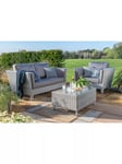 Daro Byron 3-Seater Garden Lounge Set, Grey Tissé