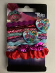 10 x TROLLS WORLD TOUR HAIR TIE SET Girls Bobble Scrunchie Elastics Poppy  Barb