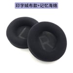 Earpads Coussinets de Rechange Coussinets d'oreille Oreillette de Remplacement Coussins en Mousse pour Casque JBL S700 S500 E50BT AKG K540 K545 k845BT90MM Cache-oreilles en flanelle imprimée + mousse a mémoire de forme, noir