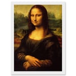 Leonardo Da Vinci Mona Lisa Vintage Classic Painting A4 Artwork Framed Wall Art Print