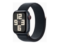 Apple Watch SE (GPS + Cellular) - 2:a generation - 40 mm - aluminium - midnatt - smart klocka med sportarmband - nylon - midnatt - handledsstorlek: 130-200 mm - 32 GB - Wi-Fi, LTE, Bluetooth - 4G - 27.8 g