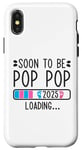 Coque pour iPhone X/XS Soon to Be Pop Pop 2025 Loading Annonce de grossesse 2025