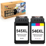 7Magic PG-545XL CL-546XL Remplacement pour Cartouche Canon 545-546 pour Cartouche Encre Canon 545 et 546 XL pour Canon Pixma TS3450 TS3350 TS3150 TR4550 TR4650 MG2550S MG3050 MX495 (Noir, Couleur)