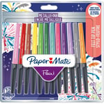 Paper Mate Flair Metallic -pennvässare, färgsortiment, 12 st