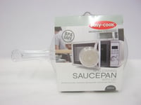 Easy cook Sauce Gravy Milk Pan 12cm Saucepan With Lid 0.5L Clear Microwave NS613