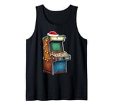 Arcade Slot Machine 80s Retro Video Games Christmas Hat Xmas Tank Top