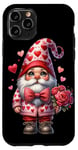 iPhone 11 Pro Heart Gnome Graphic And Valentines Flowers For Her Cute Love Case