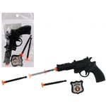 Pistolet À Flèches + 2 Fléchettes Ventouse + Badge Police Jouet Pour Enfant Jeu