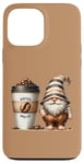 Coque pour iPhone 13 Pro Max Coffee Gnome And Extra Large Coffee Cup To Go For Barista