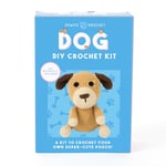 Gift Republic Kawaii Dog Crochet Kit DIY Craft Set for Creating Your Own Cute Puppy Gift for Teens & Adults Crafting Gift Idea Crochet Set, Brown