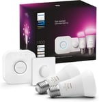 Philips Hue NEW White and Colour Ambiance Smart Light Bulb Starter 3 pieces 