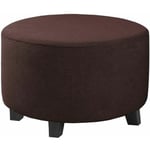 Housse Ottomane Rond Housses de Pouf Extensible Jacquard, Housse de Repose-Pieds Protecteur de Meubles Housse de Tabouret avec Fond élastique