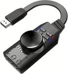 Virtual 7.1 Channel Usb Carte Son Externe Adaptateur Plug Pour Pc Portable Ps5