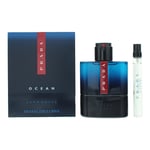 Prada Mens Luna Rossa Ocean Eau de Toilette 100ml Gift Set - One Size