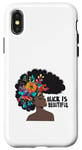 Coque pour iPhone X/XS Je suis Black History Month African Pride Black Fist American