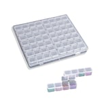 56 Grilles Boîte Rangement Perle Diamants Compartiment en Plastique Transpare...