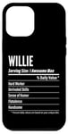 Coque pour iPhone 12 Pro Max Willie Gift, informations nutritionnelles Taille de portion, calories