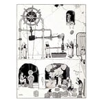 Wee Blue Coo The Man Heath Robinson Art Print Poster Wall Decor 12X16 Inch