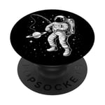 Funny Planet Astronaute Galaxie Espace Astronaute Pêche PopSockets PopGrip Adhésif